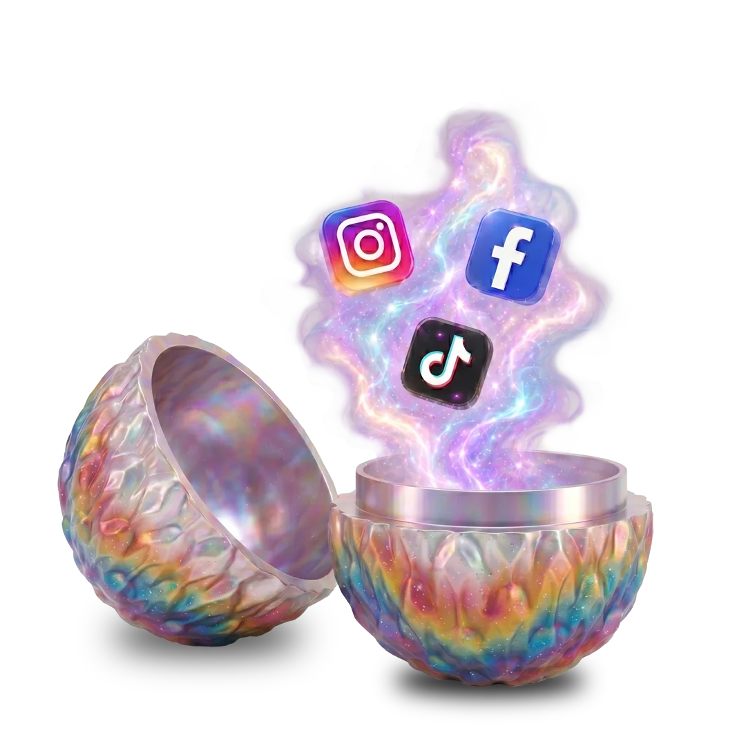 Huevo Minis 3D con redes sociales