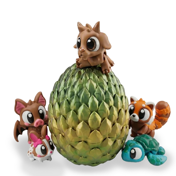 Huevo Minis 3D con personajes articulados